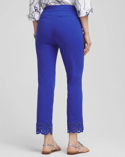 Brigitte™ Pull-On Cutwork Cropped Pants