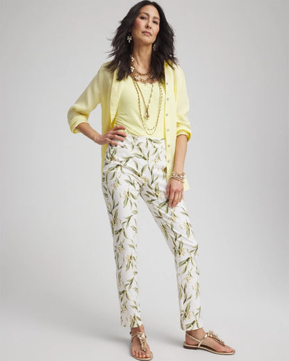 Brigitte™ Slub Slim Ankle Pants