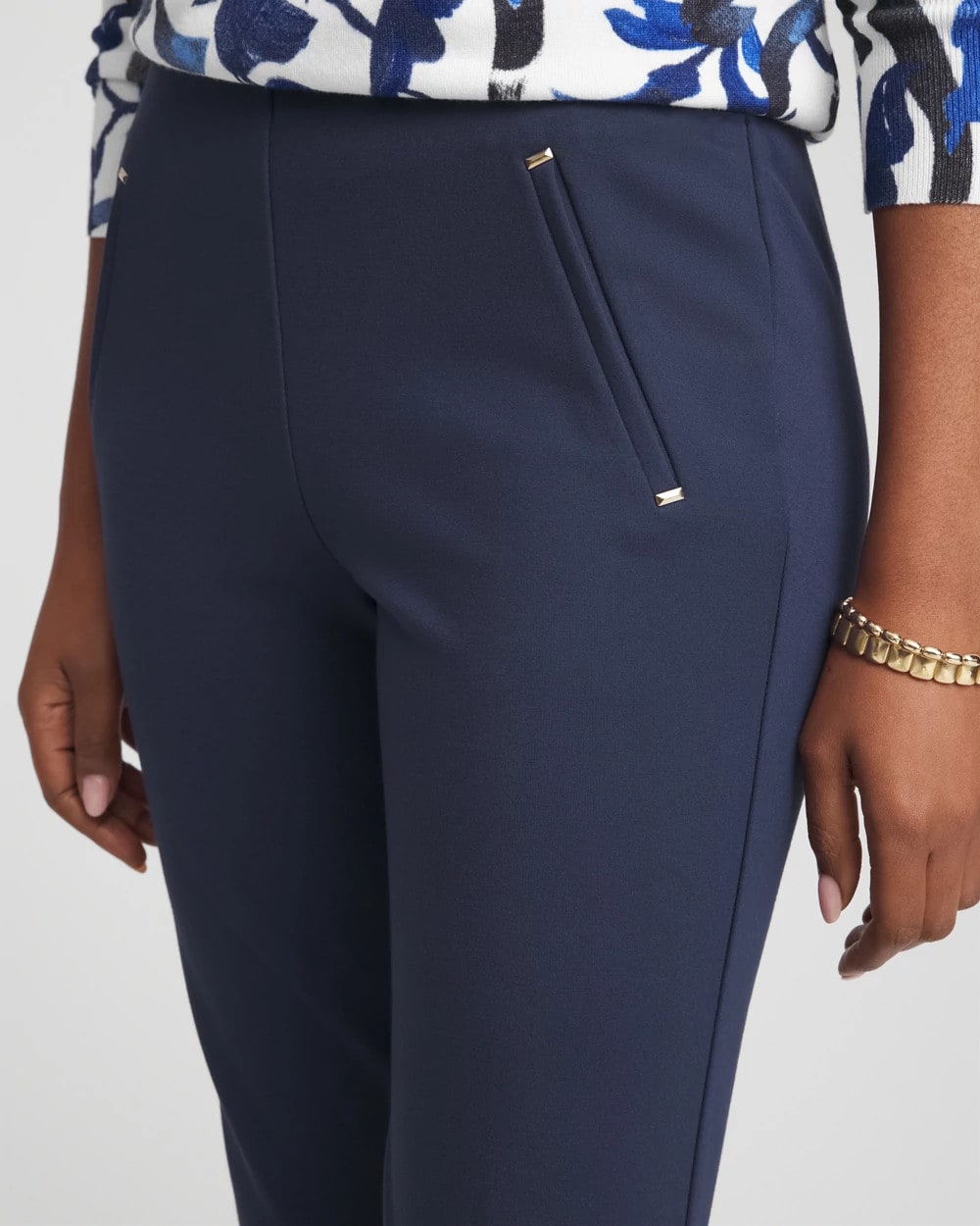 Juliet Slim Trim Detail Ankle Pants