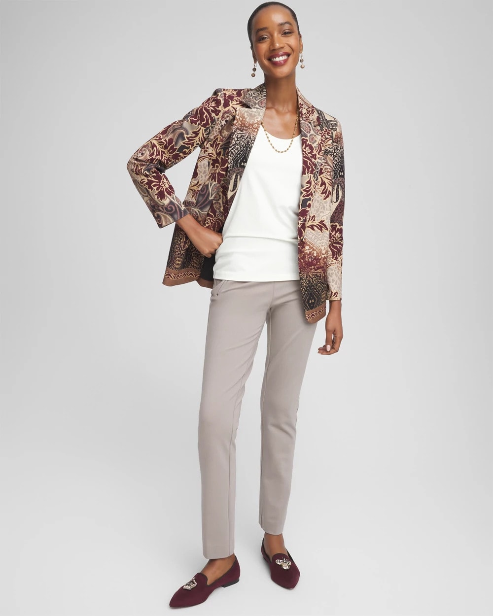Juliet Slim Trim Detail Ankle Pants