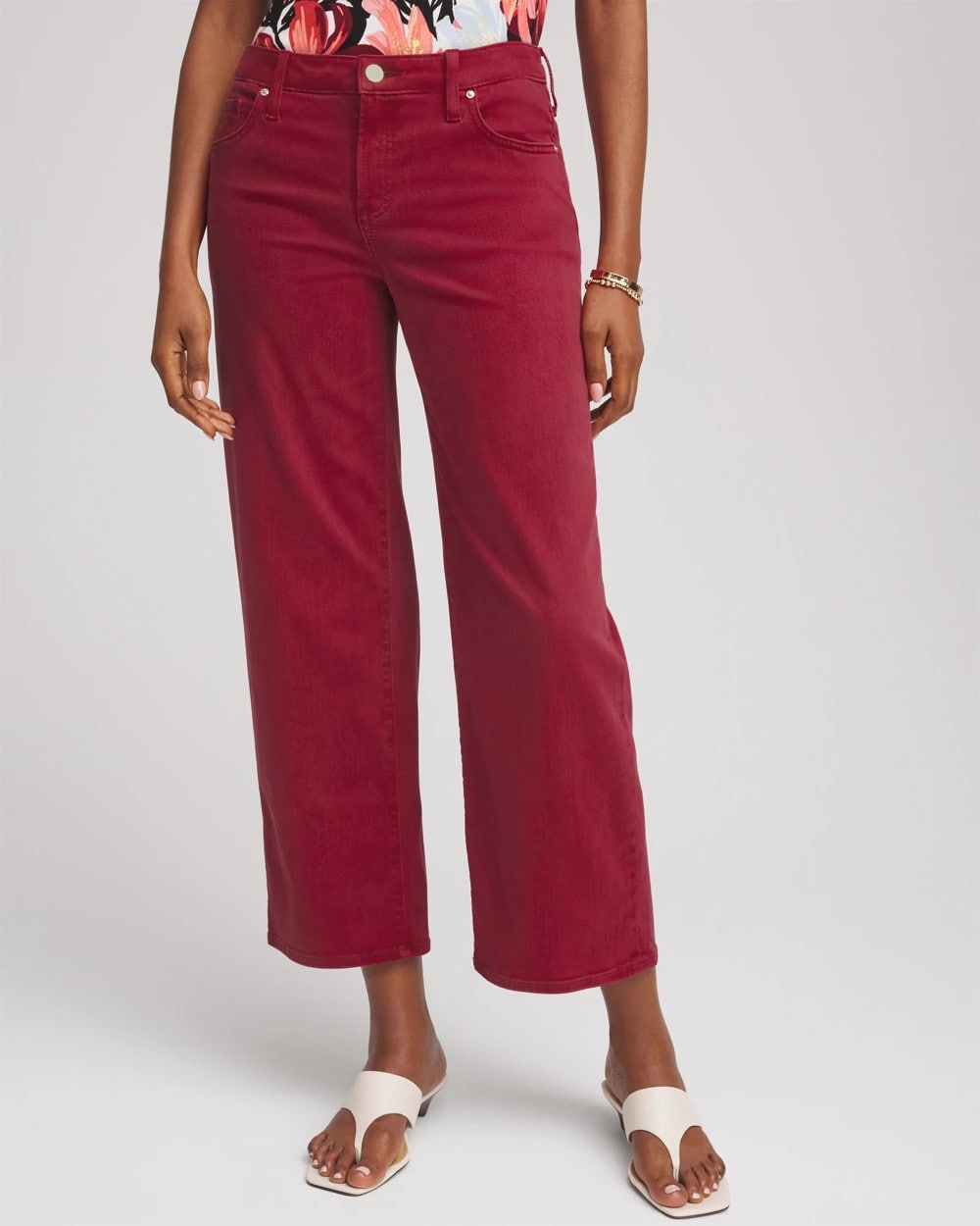Girlfriend Cropped Wide-Leg Jean